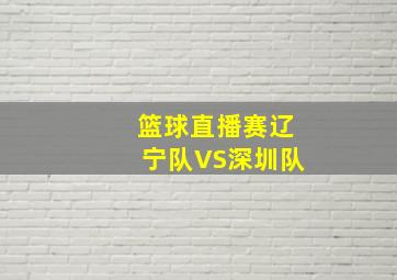 篮球直播赛辽宁队VS深圳队