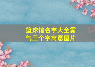 篮球馆名字大全霸气三个字寓意图片