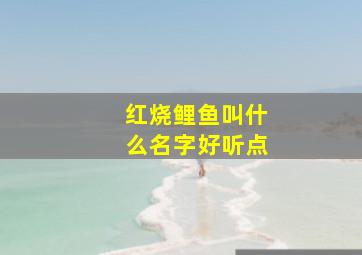 红烧鲤鱼叫什么名字好听点