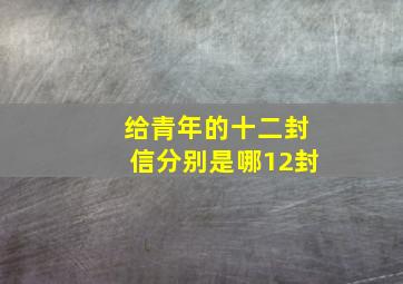 给青年的十二封信分别是哪12封