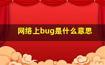 网络上bug是什么意思