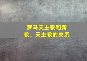 罗马天主教和新教、天主教的关系