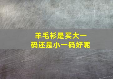 羊毛衫是买大一码还是小一码好呢