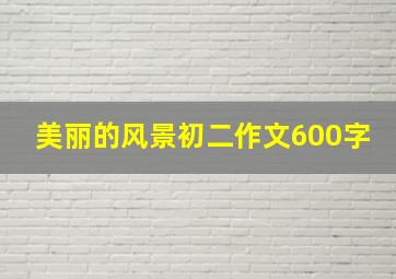 美丽的风景初二作文600字