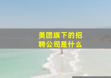 美团旗下的招聘公司是什么