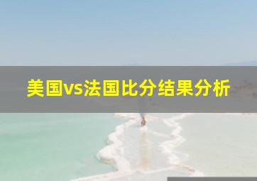 美国vs法国比分结果分析