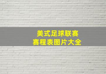 美式足球联赛赛程表图片大全