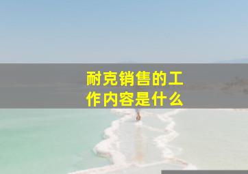 耐克销售的工作内容是什么