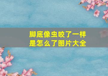 脚底像虫咬了一样是怎么了图片大全