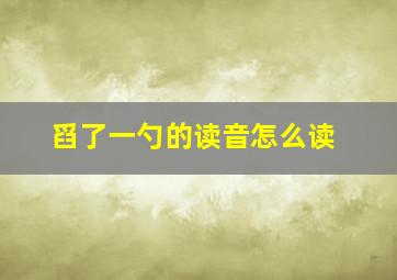 舀了一勺的读音怎么读