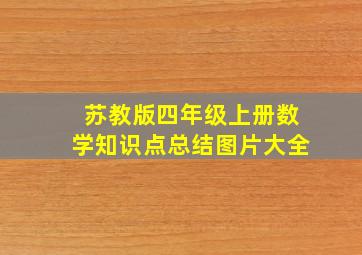 苏教版四年级上册数学知识点总结图片大全