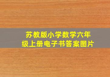 苏教版小学数学六年级上册电子书答案图片