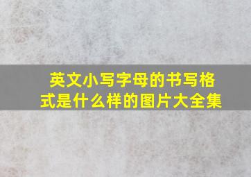 英文小写字母的书写格式是什么样的图片大全集