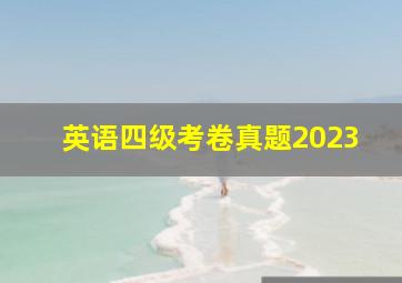 英语四级考卷真题2023