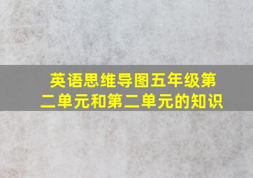 英语思维导图五年级第二单元和第二单元的知识