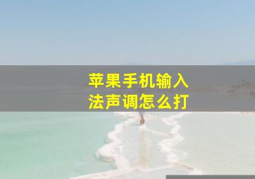 苹果手机输入法声调怎么打