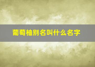 葡萄柚别名叫什么名字