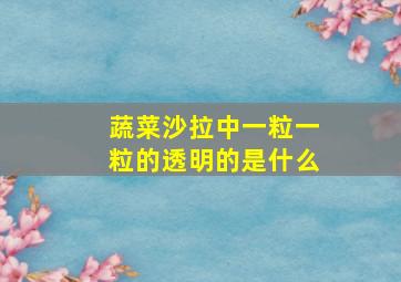 蔬菜沙拉中一粒一粒的透明的是什么