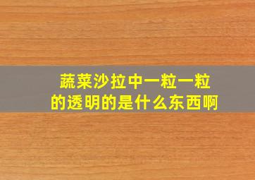 蔬菜沙拉中一粒一粒的透明的是什么东西啊