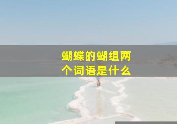 蝴蝶的蝴组两个词语是什么