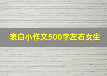 表白小作文500字左右女生