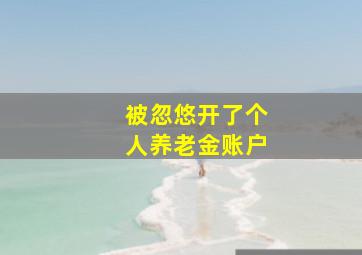 被忽悠开了个人养老金账户