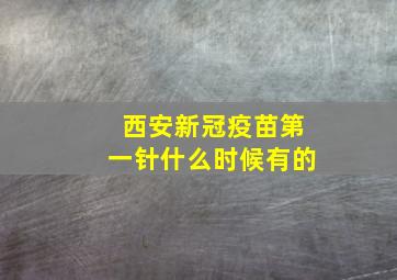 西安新冠疫苗第一针什么时候有的