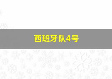 西班牙队4号