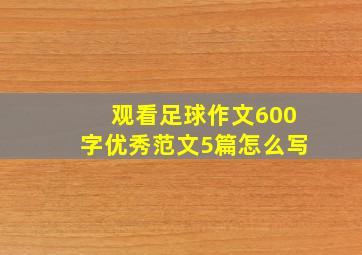 观看足球作文600字优秀范文5篇怎么写