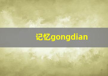 记忆gongdian