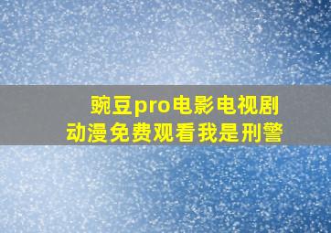 豌豆pro电影电视剧动漫免费观看我是刑警