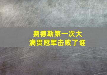 费德勒第一次大满贯冠军击败了谁