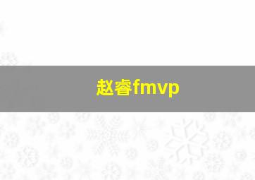 赵睿fmvp