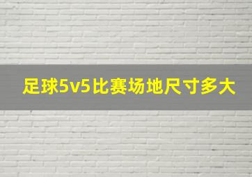 足球5v5比赛场地尺寸多大