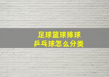 足球篮球排球乒乓球怎么分类