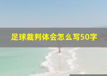 足球裁判体会怎么写50字