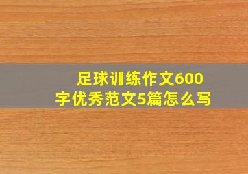 足球训练作文600字优秀范文5篇怎么写