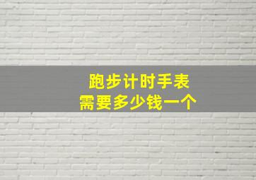 跑步计时手表需要多少钱一个