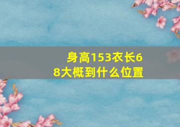 身高153衣长68大概到什么位置