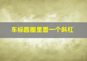 车标圆圈里面一个斜杠