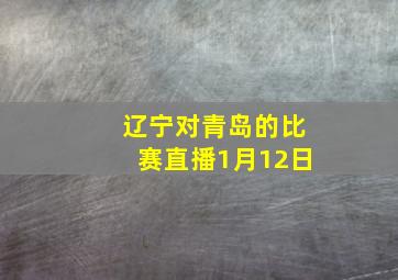 辽宁对青岛的比赛直播1月12日