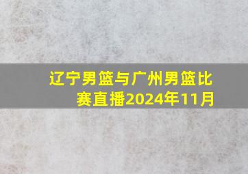 辽宁男篮与广州男篮比赛直播2024年11月