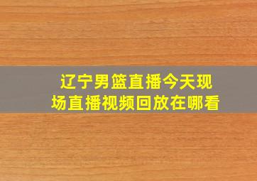 辽宁男篮直播今天现场直播视频回放在哪看