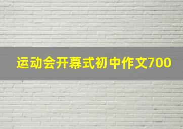 运动会开幕式初中作文700