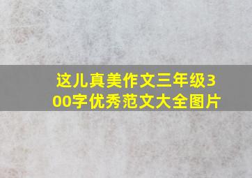 这儿真美作文三年级300字优秀范文大全图片