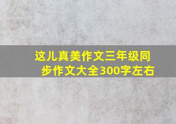 这儿真美作文三年级同步作文大全300字左右