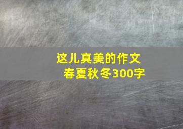 这儿真美的作文春夏秋冬300字