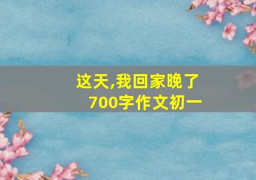 这天,我回家晚了700字作文初一