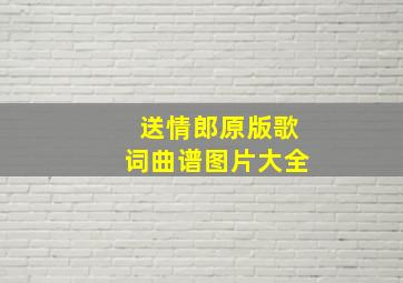 送情郎原版歌词曲谱图片大全