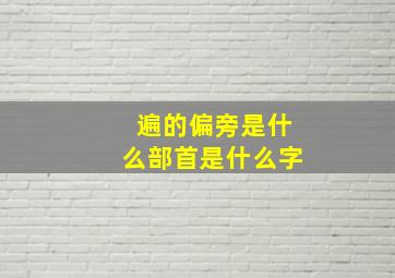 遍的偏旁是什么部首是什么字